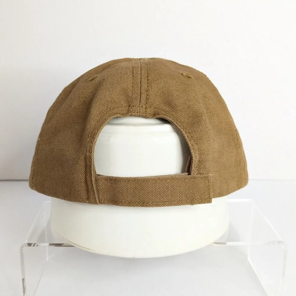 Carhartt Kids Canvas Baseball Hat Brown Adjustable Strapback Cap Youth Unisex